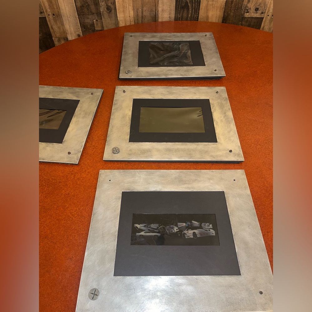 Exquisite Stainless Steel Rustic Design Picture Frames 18L x 15h set of 4